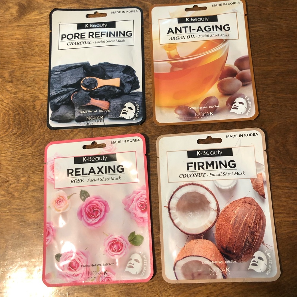 K Beauty Facial Sheet Masks Lot of 4